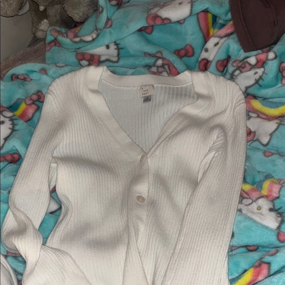 a new day Women's Cream Cardigan Sweater